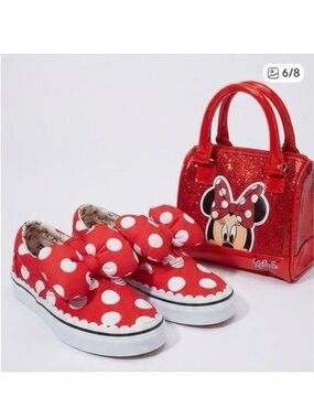 Disney Duo: Purse + Vans for Minnie Mouse Sneakers size 3.5 Youth or Woman’s 5.5